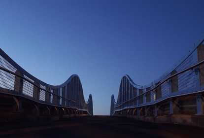 Picture of footbridge taken from different perspective than previous one